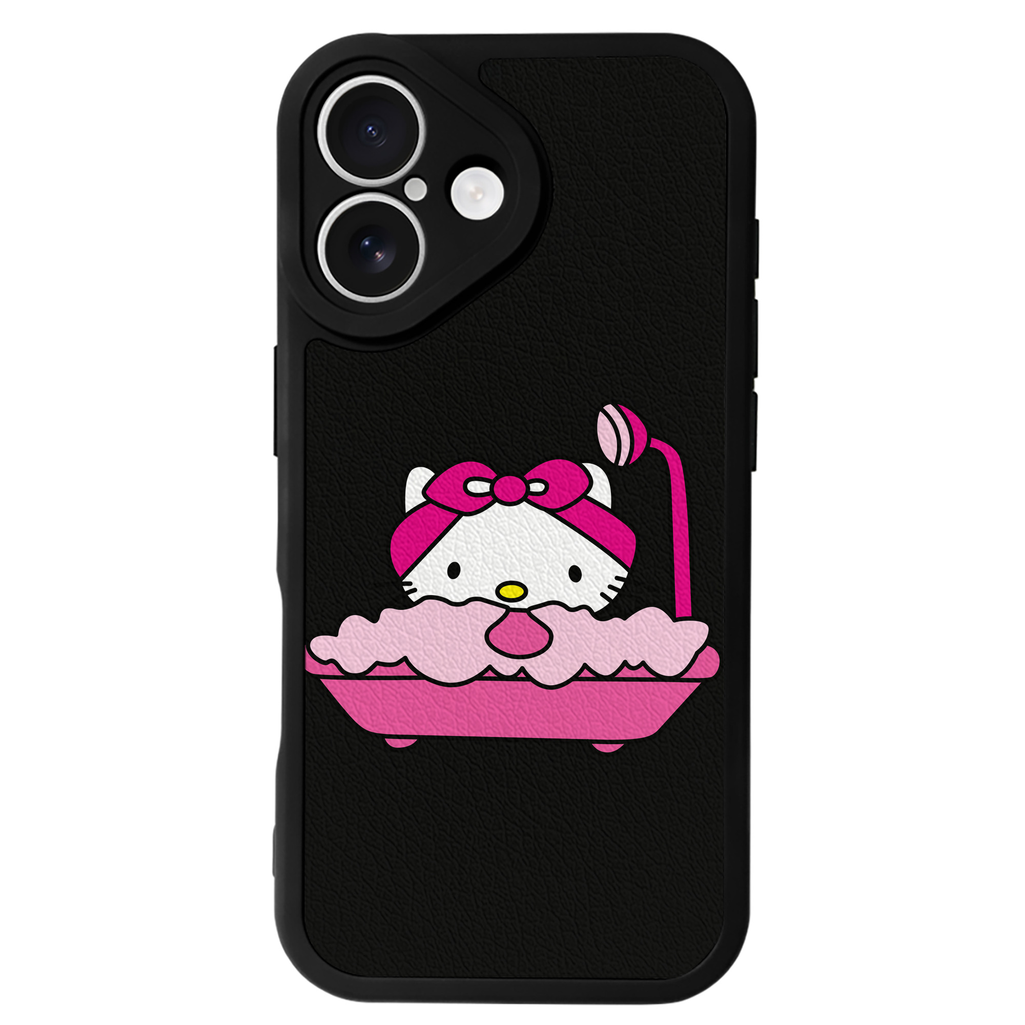 （画像用） Hello Kitty ハローキティ 【iPhone 16シリーズ対応】シリコンスマホケース（レザー調） 材質：シリコン